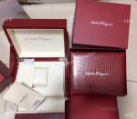 Salvatore Ferragamo Red Leather Box Replica Watch Boxes